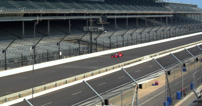 Red Racecar On Indy Speedway