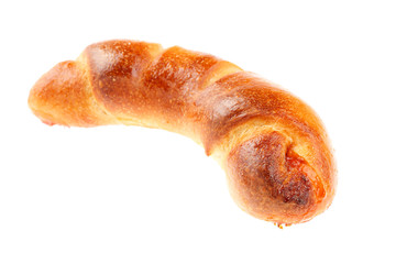 Traditional Bulgarian breakfast dish named Kifla made from slightly sweetened dough and marmalade filling. Kifla s marmalad isolated on white background