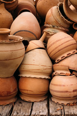 Heap of old ceramic pots in Goreme, Cappadocia