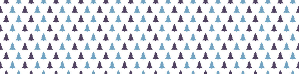 Seamless pattern with Christmas trees - concept of a wrapping paper. Vector.