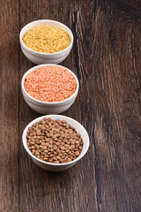 Obraz na płótnie Canvas Lentils are the basis of high-protein Asian and European dishes.