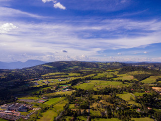 Fotografía aérea del alto de las palmas en el municipio de Envigado, Antioquia (Colombia)