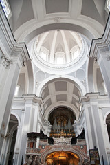 Detail of the vault in the Basilica of Santa Maria della Sanità , Naples, Italy