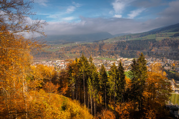 View over Bischofshofen in Salzburg