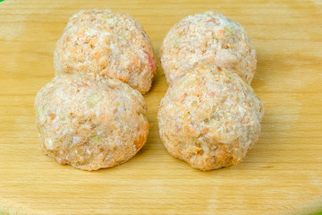 The meat frozen semi-finished products