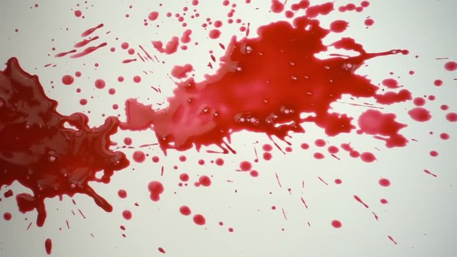 Splashes paints in slow motion