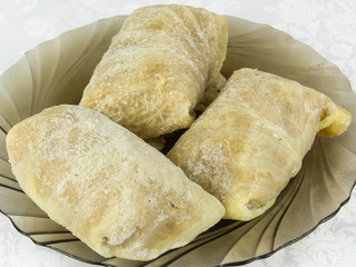 The meat frozen semi-finished stuffed cabbages