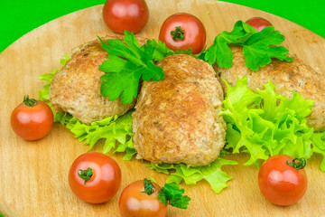 The image of fry meat