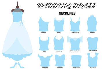Wedding dress necklines