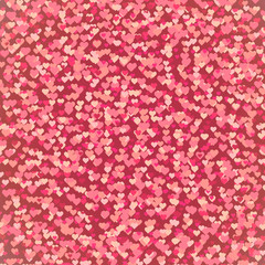 Fototapeta na wymiar Pink candy. Vector background of small hearts.