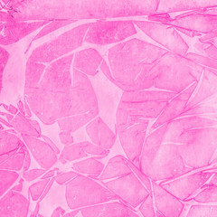 Pink watercolor and ink paper textures on white background. Chaotic stylish abstract organic design.