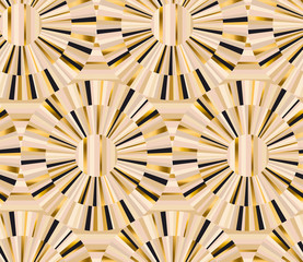 Geometric retro style luxury seamless pattern.