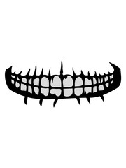 zähne mund grinsen horror halloween gruselig böse gesicht kopf schädel totenkopf tot tod monster clipart cartoon comic