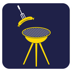 Barbecue sausage icon