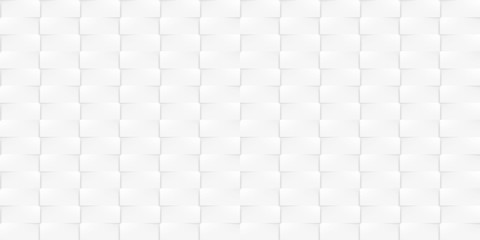 Volume light realistic texture, cubes, white geometric seamless pattern, design vector light background