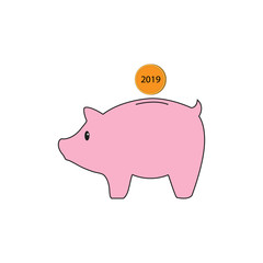 piggy bank vector
