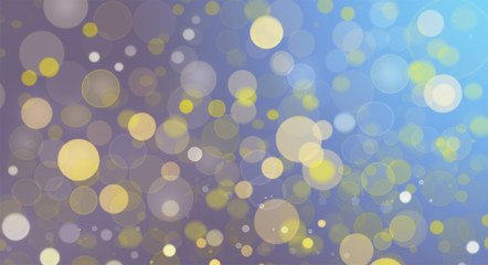 Gold abstract bokeh background, Merry Christmas and New Year background