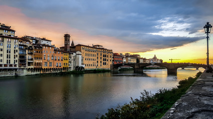 Arno river in Florence, Italy.