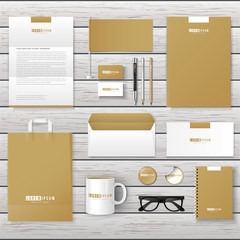 Corporate Brand Identity Mockup set. Business mockup logo template.