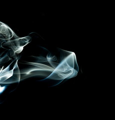 Smoke on black background