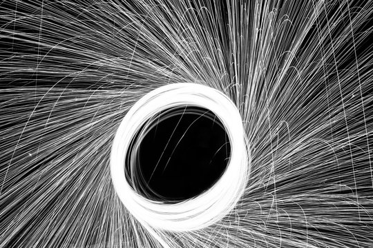 Black and white steel wool photography