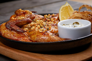 roasted chicken with sauce