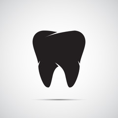 Teeth icon flat vector illustration