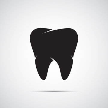 Teeth icon flat vector illustration