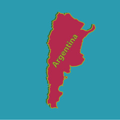 Design map of the Argentina. map design and Argentina. countries map.