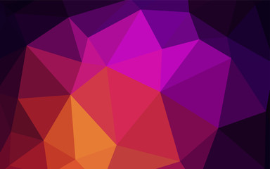 Obraz premium Dark Pink, Yellow vector gradient triangles texture.