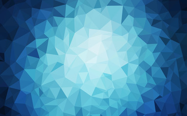 Dark BLUE vector abstract mosaic background.