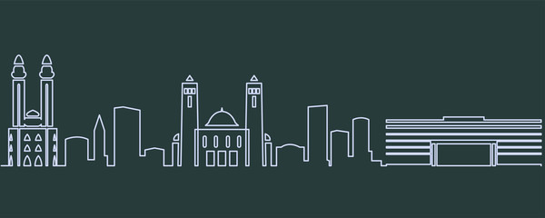 Dakar Single Line Skyline