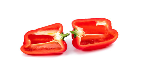 A pepper is isolated on a white background