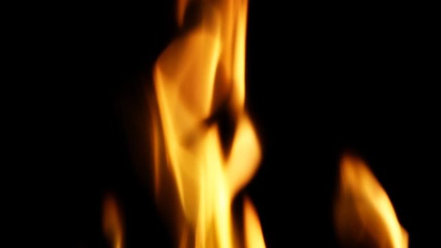 fire flame black background hd footage 