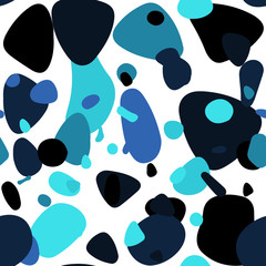 Fototapeta premium Dark BLUE vector seamless backdrop with dots.