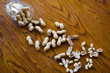 Peanuts all over the table