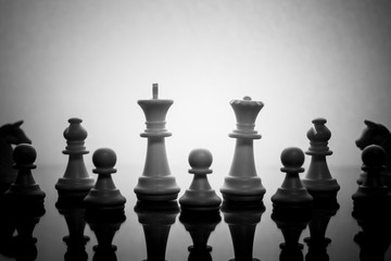 King of a chess game isolated on a white background symbol of a leader