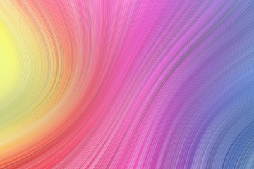 Colorful background smooth wavy lines. Multicolour curved and straight shapes.