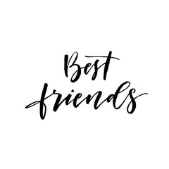 Best friend phrase. Hand drawn brush style modern calligraphy. Vector illustration of handwritten lettering. 