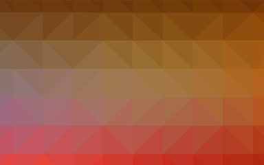 Light Red, Yellow vector polygonal template.