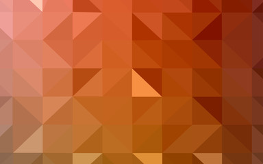 Light Orange vector shining triangular cover.