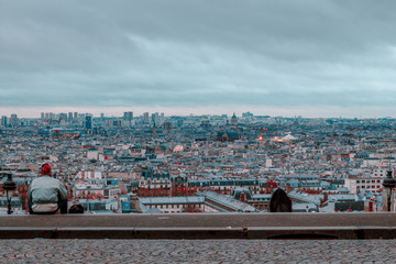 Obraz premium morning gloomy view of paris