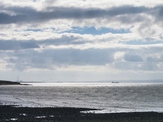 ships on the atlantic ocean near galloway in ireland