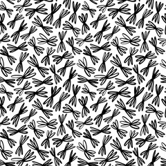 Seamless pattern with doodle abstract elements. Hand drawn vector ornament for wrapping paper. 