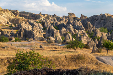 Rock formations in Cappadocia, Turkey