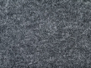 Heather grey knitted polyamide polyacryl and wool mixed fabric