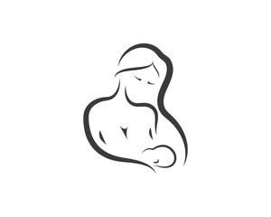 breastfeeding position illustration template