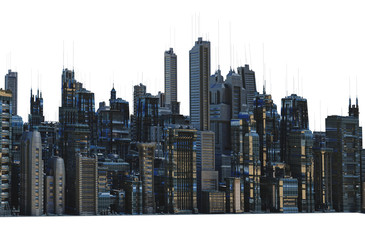 a layout of the city of the future 3d render