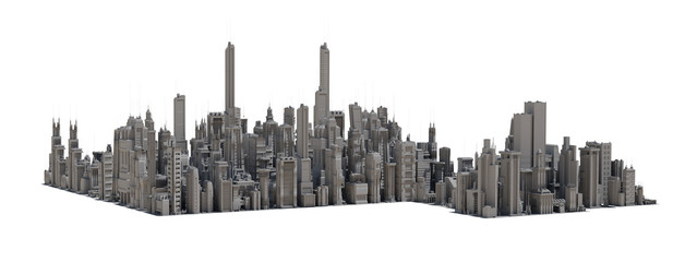 Fototapeta na wymiar a layout of the city of the future 3d render