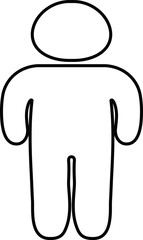 Black Person outline who is losing weight